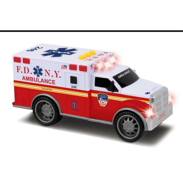 Daron Worldwide Trading 2.5 x 7 in. FDNY Ambulance with Lights & Sound DA84463